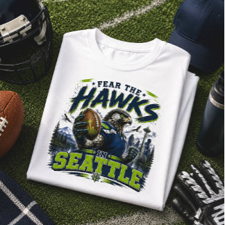 Frukta Hökarnas Seattle Fotboll Fan Spel Dag T Shirt