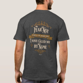 "Frukta icke" Guld Kors Vintage Skrift T Shirt