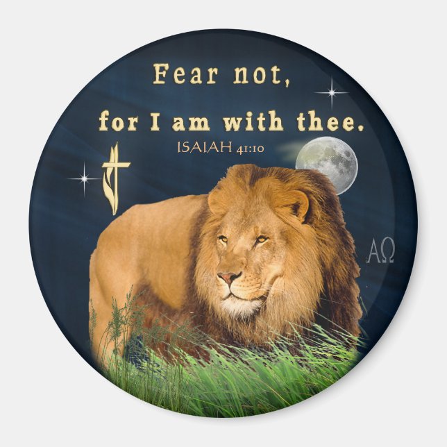 Frukta icke, ty jag är med dig magnet (Framsidan)