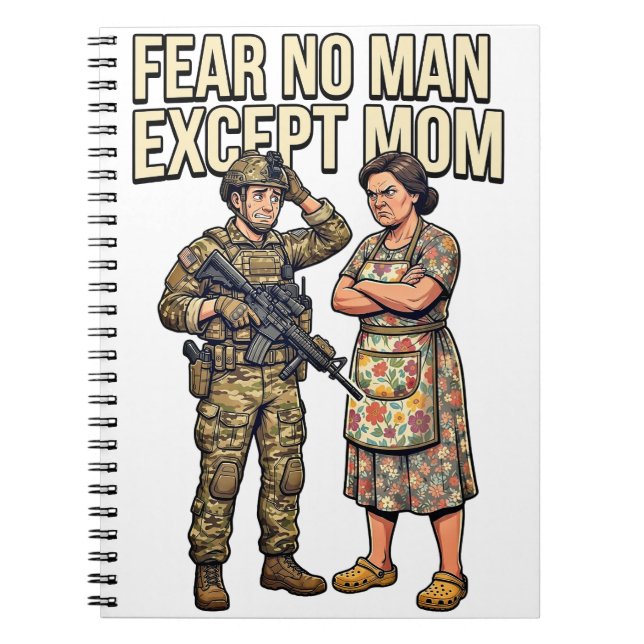 Frukta ingen man utom Mamma Militär 01 Anteckningsbok (Framsidan)
