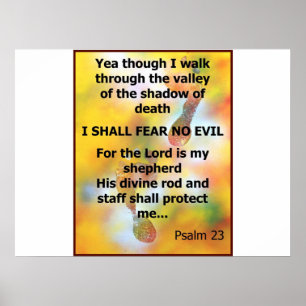 Frukta ingen ond målning för PsalmScripturesprej Poster