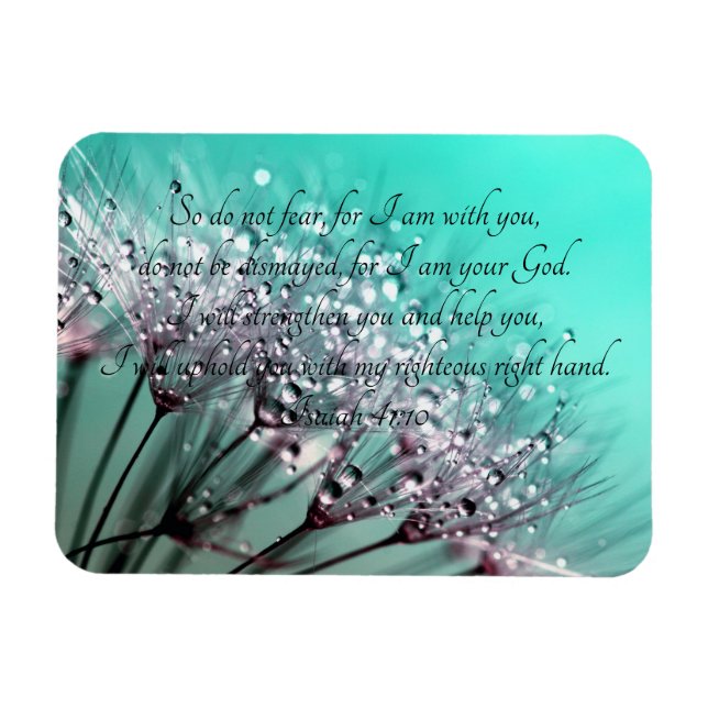 Frukta inte Isaiah 41:10 Bible Verse Magnet (Horisontell)