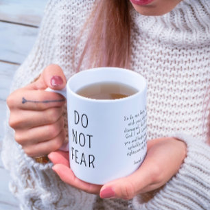 Frukta inte Isaiah 41:10 Christian Modern Black Kaffemugg