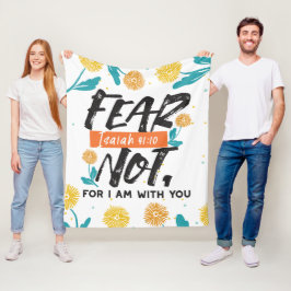 Frukta inte Isaiah Bible Verse Inspirational Desig Fleecefilt