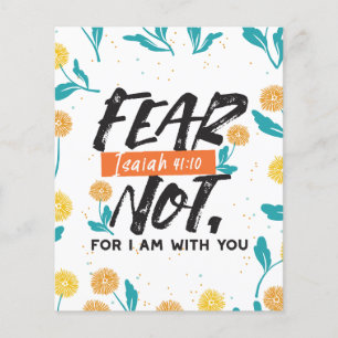 Frukta inte Isaiah Bible Verse Inspirational Desig Flygblad