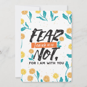 Frukta inte Isaiah Bible Verse Inspirational Desig Julkort