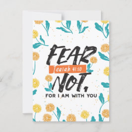 Frukta inte Isaiah Bible Verse Inspirational Desig Vykort