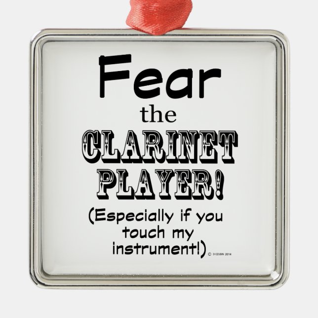 Frukta klarinettspelare julgransprydnad metall (Framsidan)