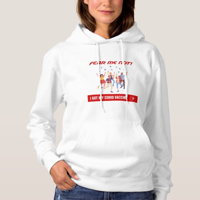 Frukta mig inte - och Gå med Party! Huva Sötskjort T Shirt (Framsida)