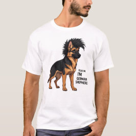 Frukta mig, jag är en tysherdehund | Punk Mohawk H T Shirt
