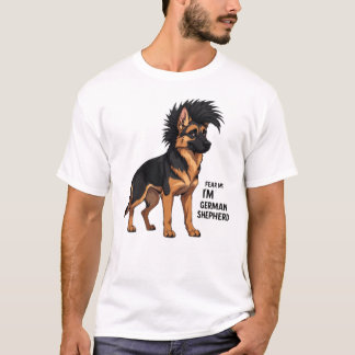 Frukta mig, jag är en tysherdehund | Punk Mohawk H T Shirt