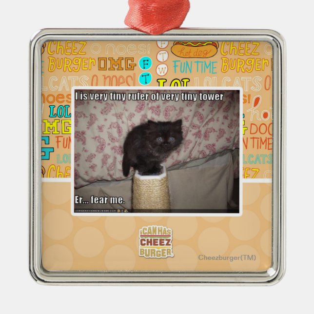 Frukta mig julgransprydnad metall (Framsidan)