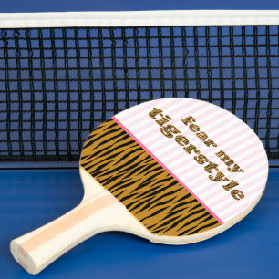 Frukta min Tigerstil Ping-Pong-Paddle med fingera Pingisracket
