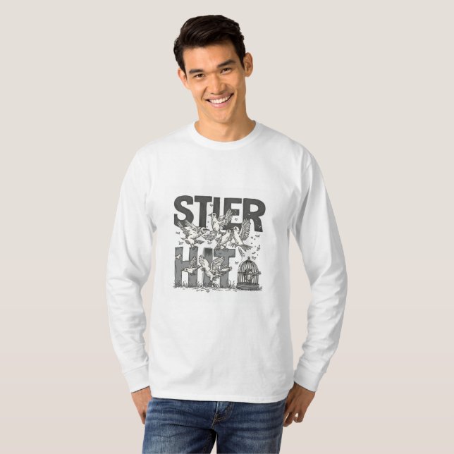 Frukta mindre levande mer inspirerande T-Shirt | F (Hel framsida)