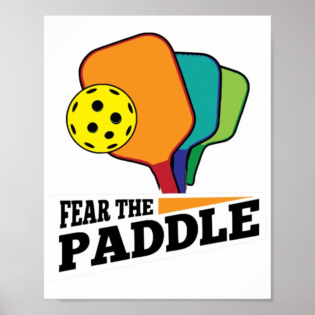 Frukta Paddle Funny Pickleball Picklbollar och Pi Poster (Framsidan)
