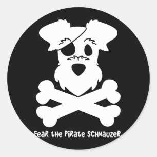 Frukta piratschnauzeren runt klistermärke