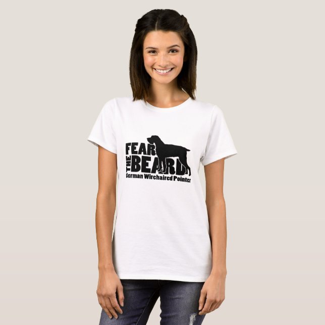 Frukta skägget - den tyska Wirehaired pekaren T-shirt (Hel framsida)