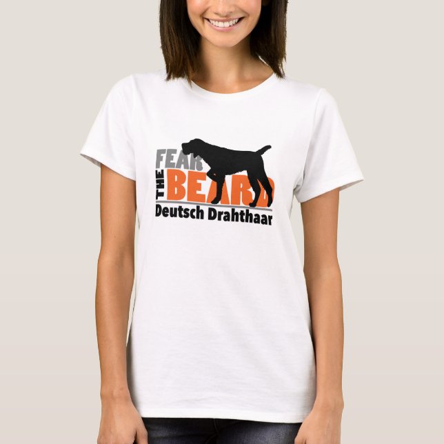 Frukta skägget - Deutsch Drahthaar T Shirt (Framsida)