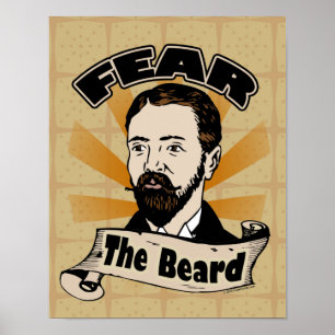 Frukta skägget, rolig mustasch poster