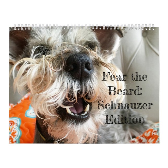 Frukta skägget: Schnauzerupplaga Kalender (Omslag)