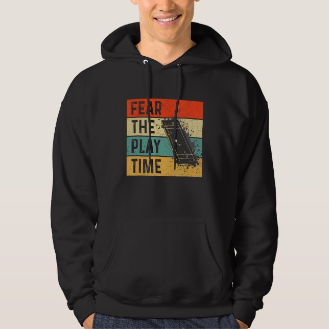 Frukta uppspelningstidsofferten för en kricketer hoodie (Framsida)