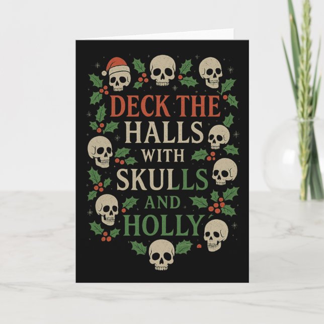 Fruktansutkast för Goth Skull Älskare Kort (Framsida)