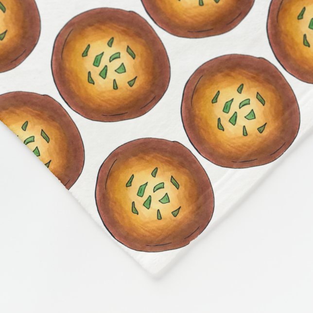 Fruktansvärda malpua indisk pancake Mithai Sweets Fleecefilt (Hörn)