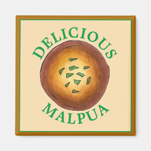Fruktansvärda malpua indisk pancake Mithai Sweets Magnet
