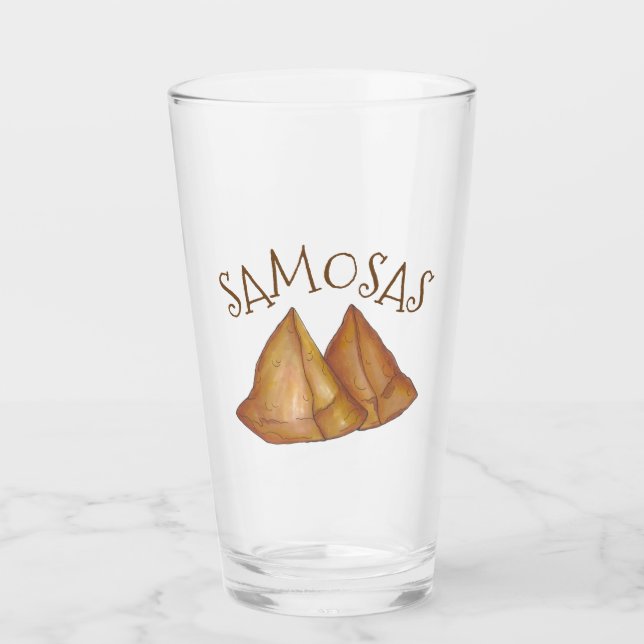 Fruktansvärda samosas indisk Food Pastries Glaskopp (Framsida)