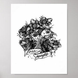 FRUKTANSVARIGA: Guineas Tattokonst (vit bakgrund) Poster