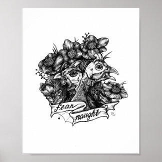 FRUKTANSVARIGA: Guineas Tattokonst (vit bakgrund) Poster
