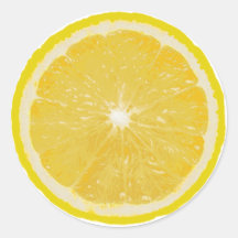 Fruktanteckning Rund etikett - Lemon