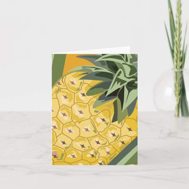 Fruktanteckningskort - Ananas Tack Kort (Framsida)