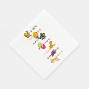 Fruktäpplen, fruktdesign pappersservett