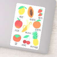 Fruktar Flash-kort Koreas Fruktiga Roligt Food Art