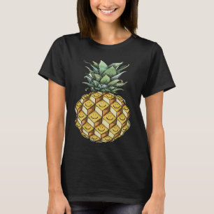fruktbar ananas leende ansikte grönt gult frukt h t shirt