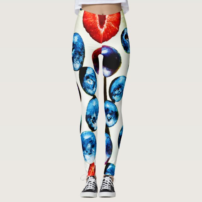 Fruktbar Vibrans Mönster Leggings (Framsida)
