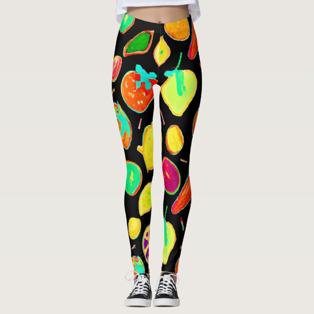 Fruktbara neonvisioner design leggings (Framsida)
