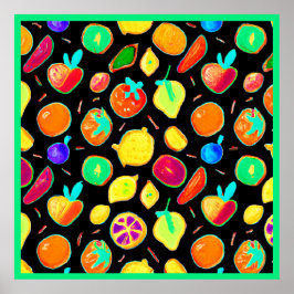 Fruktbara neonvisioner Design Poster