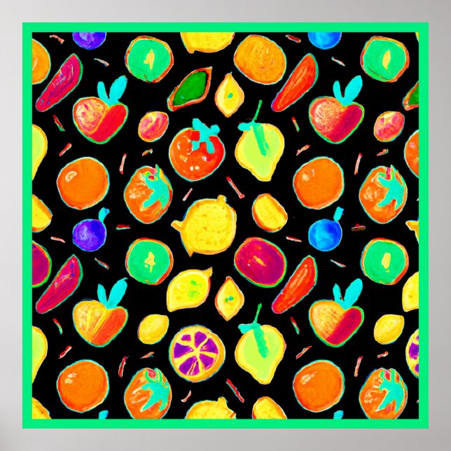 Fruktbara neonvisioner Design Poster (Framsidan)