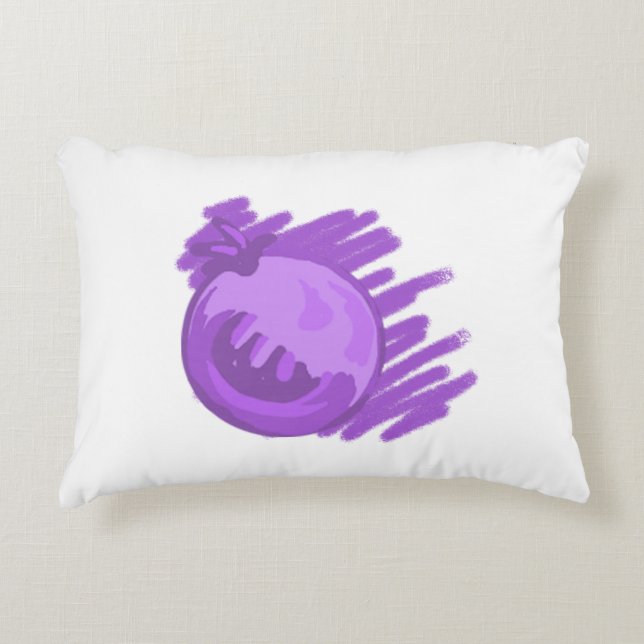 Fruktblåbär och Mönster Prydnadskudde (Framsidan)