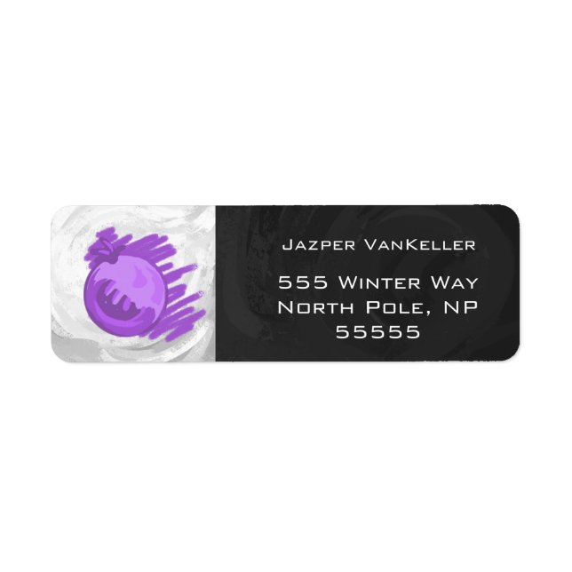 Fruktblåbär och Mönster Returadress Etikett (Framsidan)