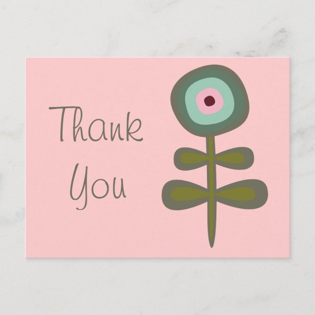 Fruktblommiga Coola Blommigten Cute Girly Retro Vykort (Framsida)