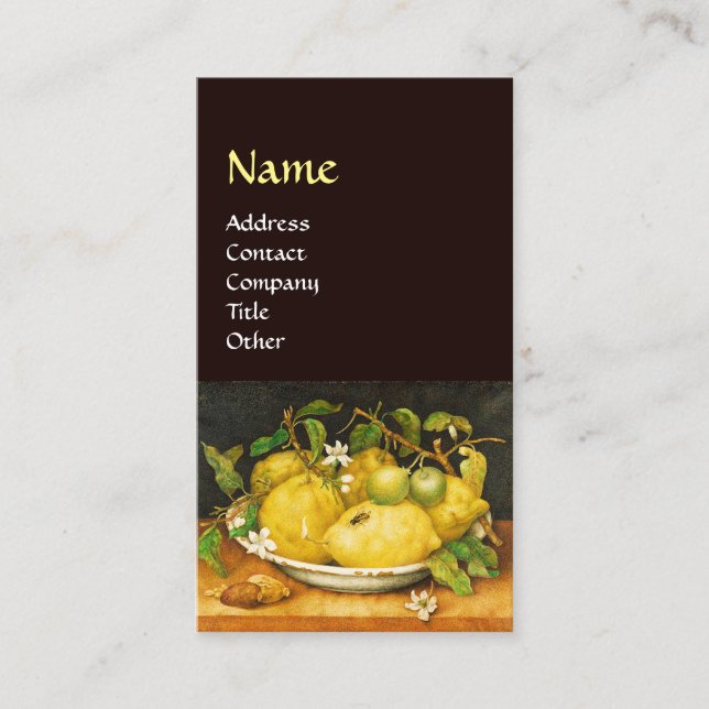 FRUKTBLOMMOR OCH VITBLOMMOR VISITKORT (Framsida)