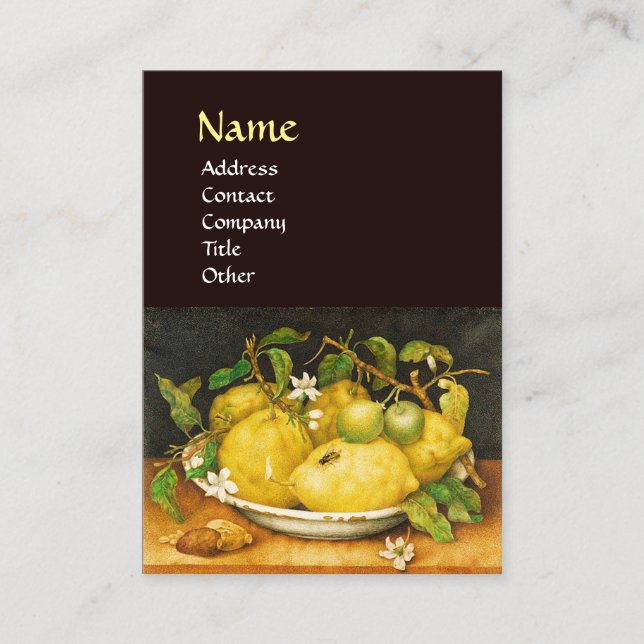 FRUKTBLOMMOR OCH VITBLOMMOR VISITKORT (Framsida)