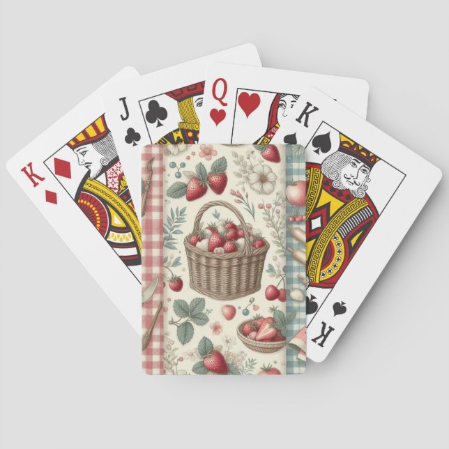 Fruktburk Gingham Kul Casinokort (Baksidan)