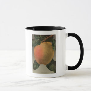 FruktChromo Lithograph av Belleflower Apple Mugg