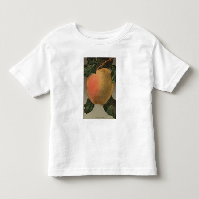 FruktChromo Lithograph av Belleflower Apple T-shirt (Framsida)