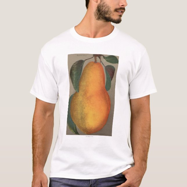 FruktChromo Lithograph av den Bartlett pearen Tee Shirt (Framsida)