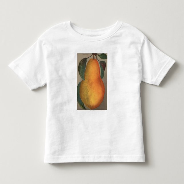 FruktChromo Lithograph av den Bartlett pearen Tee Shirt (Framsida)